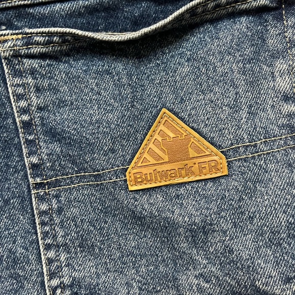 Bulwark Men's PEJ8 SW Flame-Resistant Heavyweight Denim FR Dungarees Size 44X30 - Picture 5 of 9